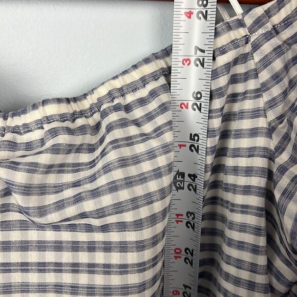 Wayf medium tiered sleeve gingham check off shoulder top - Picture 8 of 9